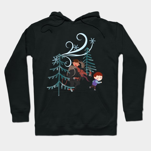 Retro Krampus | Winter Land | Christmas Demon Hoodie by Nonconformist